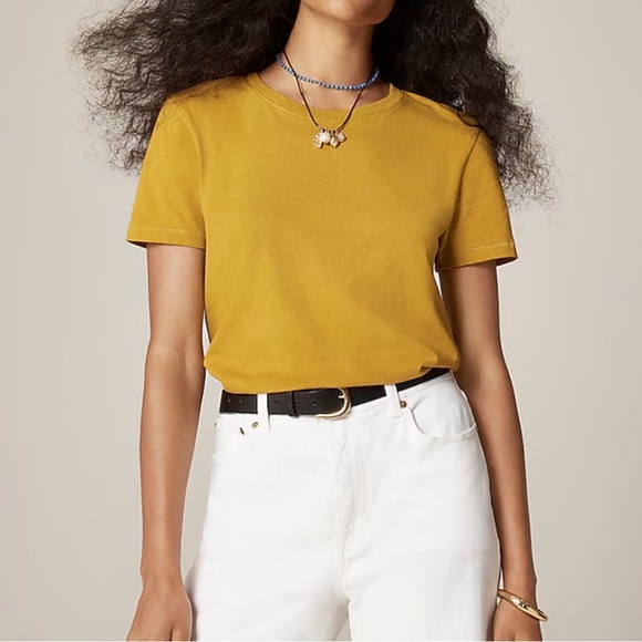J. Crew Tops - NWOT J. Crew Vintage Jersey in Mustard Yellow size L